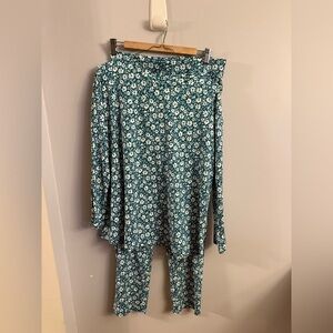 QVC 2-Piece Floral Lounge Set – Top & Pants